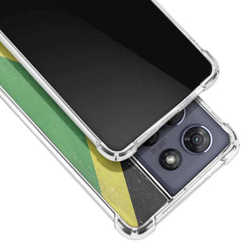 Jamaica Flag Distressed Moto G Stylus 5G (2025) Clear Case